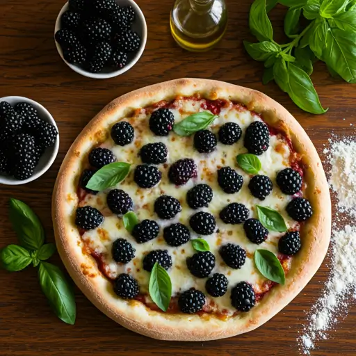 Easy Blackberry Basil Pizza 🍕